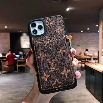Louis Vuitton Brown Monogram Back Zipper Purse Wallet Case