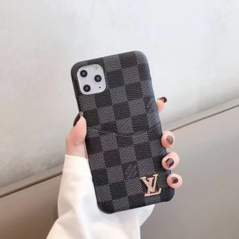 Louis Vuitton Damier Ebene Card Holder Thin Case for iPhone 15 14 13 12 11 Pro Max XR Xs 7 8 Plus