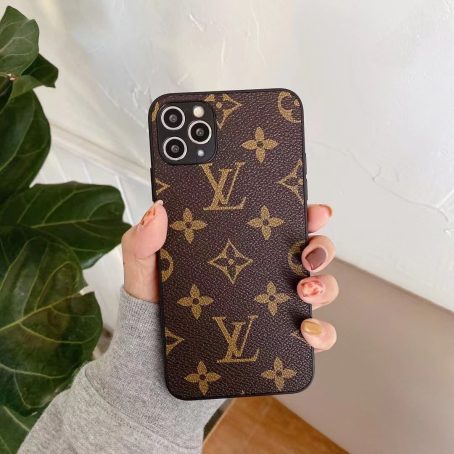 Louis Vuitton Brown Monogram Case Camera Cover for iPhone 15 14 13 12 11 Pro Max XR Xs 7 8 Plus