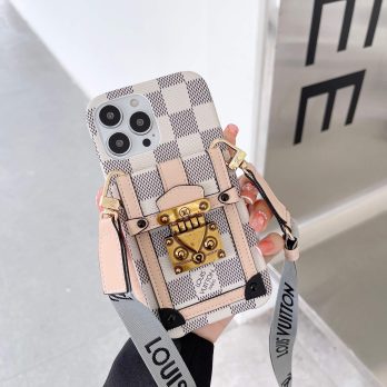[Vintage] Louis Vuitton Damier Azur Back Metal Wallet Case iPhone 15 14 13 Pro Max Xs Max XR 7 8 Plus