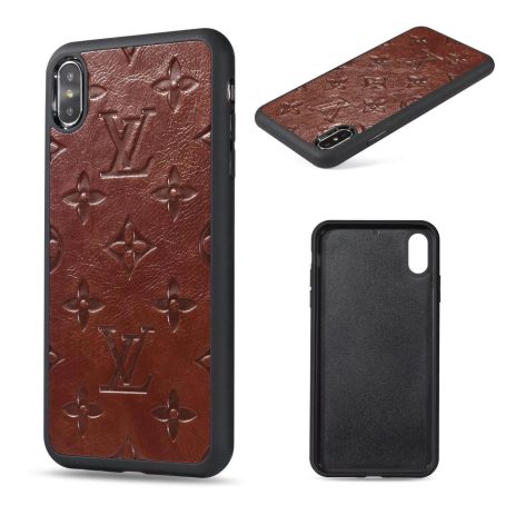 [Embossed]Louis Vuitton Dark Brown Monogram Leather Slim Case for Samsung Galaxy S22 Ultra S21 Plus S20 Ultra Note 10 Plus Note 20 Ultra