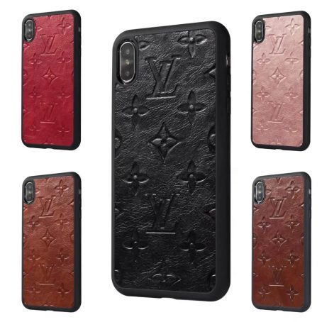 [Embossed]Louis Vuitton Black Monogram Leather Slim Case for Samsung Galaxy S22 Ultra S21 Plus S20 Ultra Note 10 Plus Note 20 Ultra