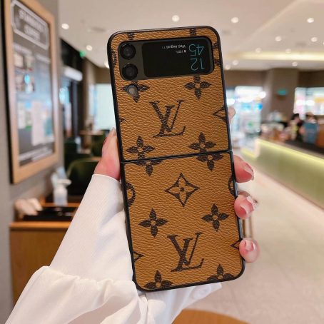Louis Vuitton Yellow Monogram Leather Protective Case for Samsung Galaxy Z Flip 3, Z Fold 3