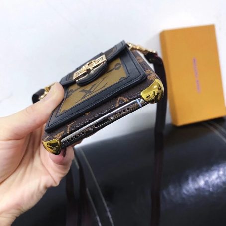 Louis Vuitton Dauphine mm Monogram Card Holder Case iPhone 15 13 14 Pro Max Xs Max XR 7 8 Plus 12 Pro Max