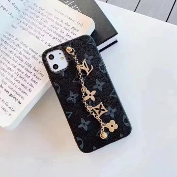 Louis Vuitton Eclipse Monogram Wrist band Case iPhone 15 14 13 Pro Max Xs Max XR 7 8 Plus 12 13 Mini