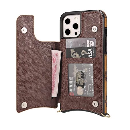 [Crossbody] Louis Vuitton Yellow Monogram Back Flip Wallet Case iPhone 14 13 Pro Max Xs Max XR 7 8 Plus 13 12 Mini