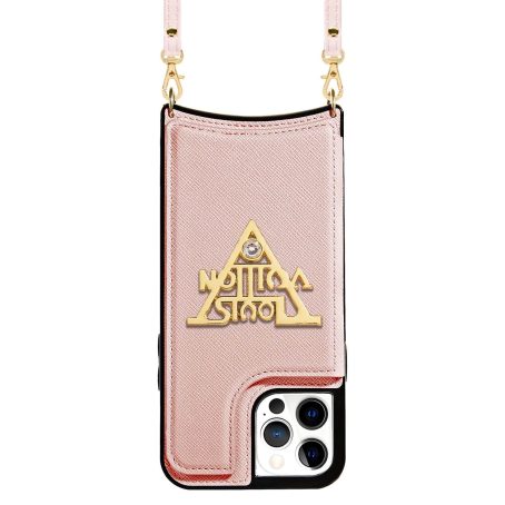 [Crossbody] Louis Vuitton Pink Canvas Back Flip Wallet Case iPhone 13 14 Pro Max Xs Max XR 7 8 Plus 12 13 Mini
