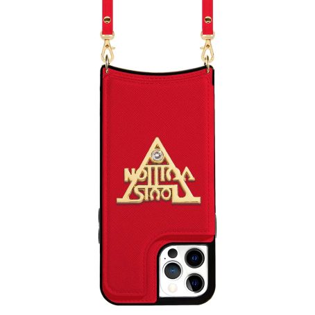 [Crossbody] Louis Vuitton Red Canvas Back Flip Wallet Case iPhone 13 14 Pro Max Xs Max XR 7 8 Plus 12 13 Mini