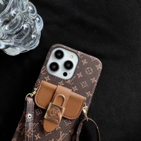 Louis Vuitton Crossbody Back Wallet Case for iPhone 11 12 13 14 Pro Max