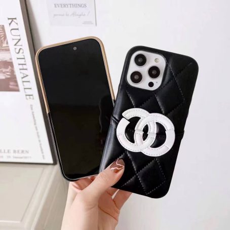 Chanel Soft Leather Card Holder Case for iPhone 11 12 13 14 15 Pro Max