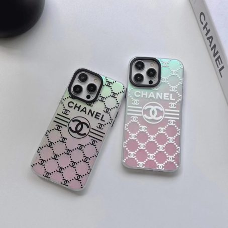 Chanel Laser Reflective Thin Case for iPhone 15 14 12 13 11 Pro Max