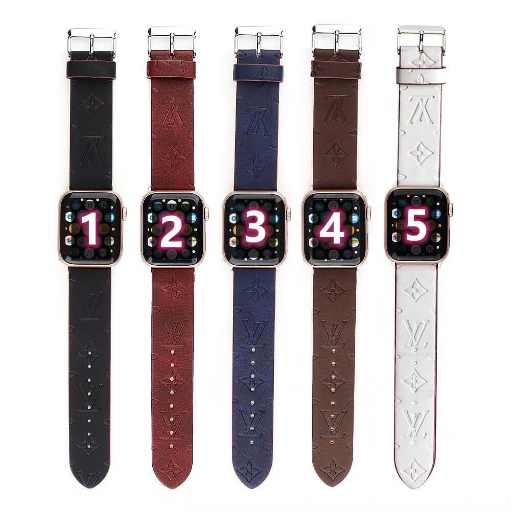 TODEX Leather Strap LV Watch Strap for i watch 4/3/2/5 Series 6