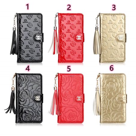 Chanel Embossed Leather Wallet Case for iPhone 12 11 13 14 15 Pro Max Xs Max XR 7 8 Plus