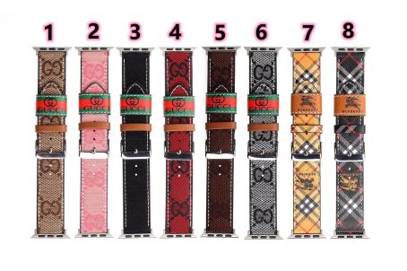 Gucci Apple Watch Band Straps Compatible iWatch Replacement Leather Band