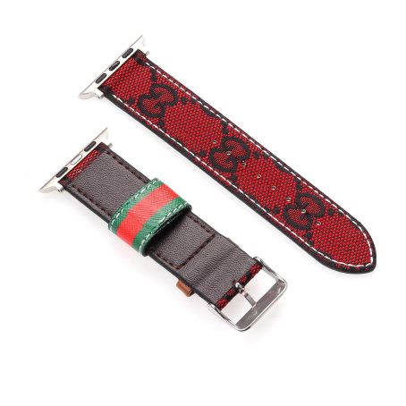 Gucci Apple Watch Band Straps Compatible iWatch Replacement Leather Band