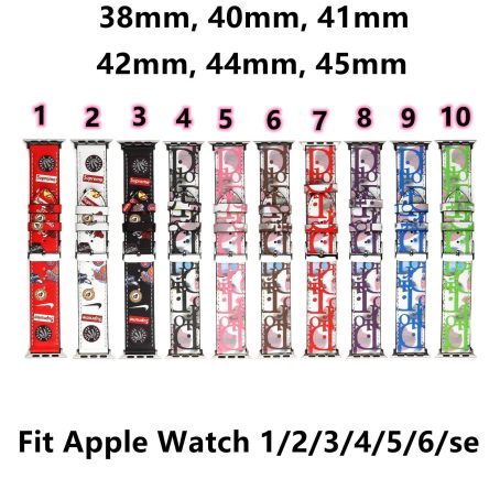 Dior Apple Watch Band Straps Compatible iWatch Replacement Leather Band