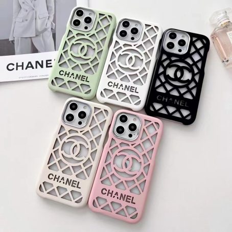 Chanel Hollow-Carved Case for iPhone 14 12 13 11 Pro Max