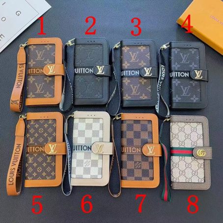 Louis Vuitton Premium Leather Wallet Case iPhone 11 12 13 14 15 Pro Max