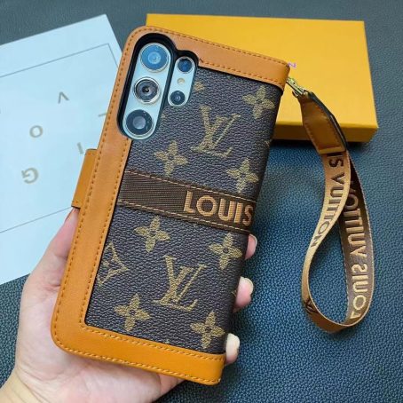 Louis Vuitton Premium Leather Wallet Case Samsung Galaxy Phone
