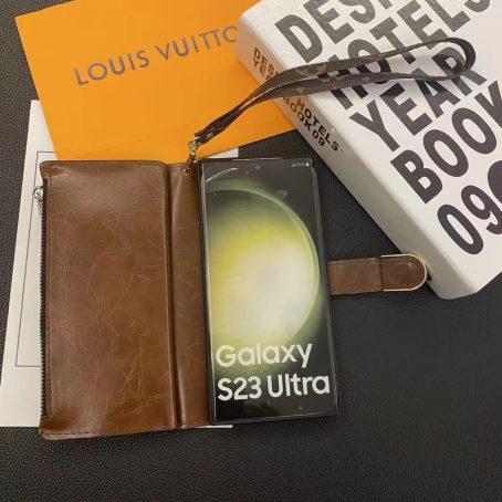 Louis Vuitton Brown Monogram Zipper Wallet Case Samsung Galaxy Phone