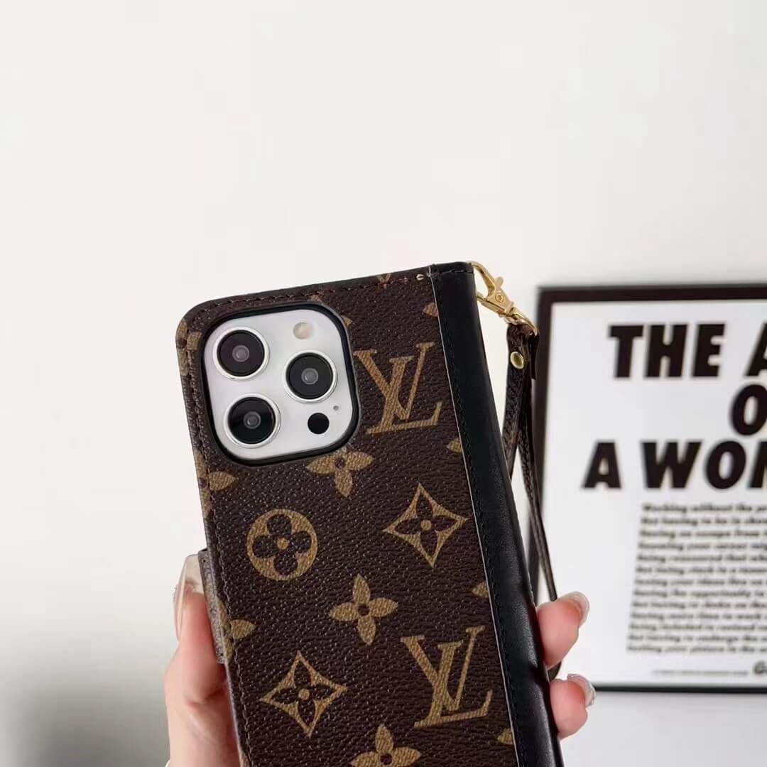 Louis Vuitton leather wallet card slot case For iPhone 11 12 13 14 15 Pro  Max