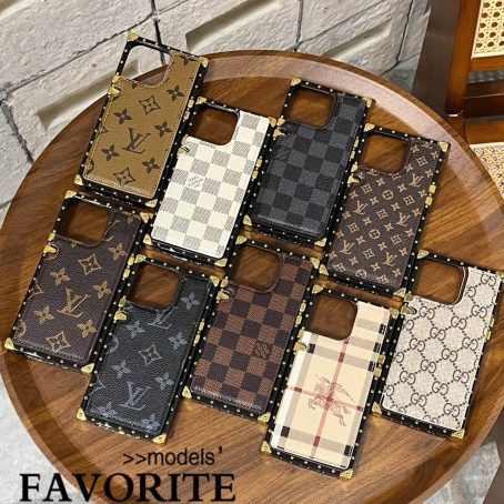 Louis Vuitton Eye Trunk Back Card Holder Case for iPhone 15 14 13 12 11 Pro Max