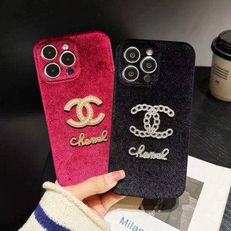 Chanel Soft Velvet Case for iPhone 15 14 13 12 Pro Max