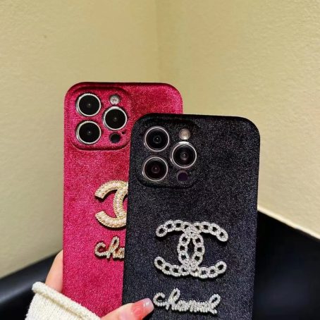 Chanel Soft Velvet Case for iPhone 15 14 13 12 Pro Max