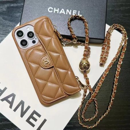 【Crossbody】Chanel Classic Wallet Case for iPhone 15 12 13 14 Pro Max