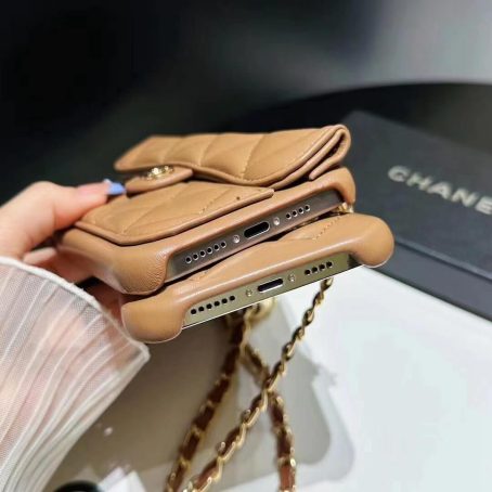 【Crossbody】Chanel Classic Wallet Case for iPhone 15 12 13 14 Pro Max