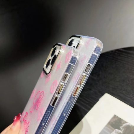 Cute Glitter Pink Barbie Case for iPhone 15 14 13 12 Pro Max