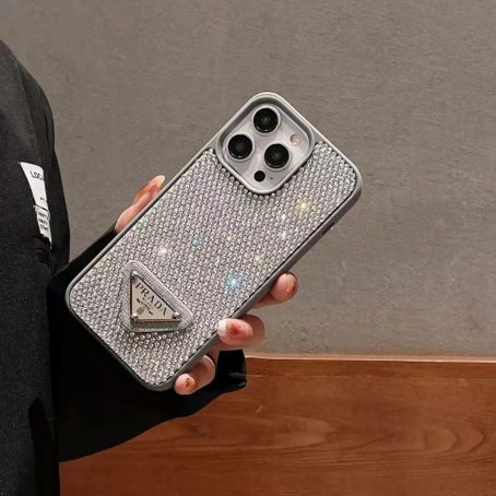Prada Glitter Diamond Thin Case for iPhone 15 14 13 Pro Max