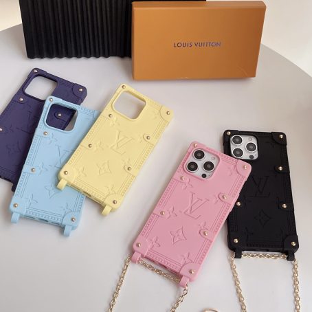 [Official ]Louis Vuitton Corssbody Silicone Case for iPhone 15 14 13 12 Pro Max