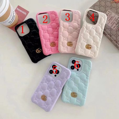 [Soft]Gucci Soft Leather Case for iPhone 15 14 12 13 Pro Max