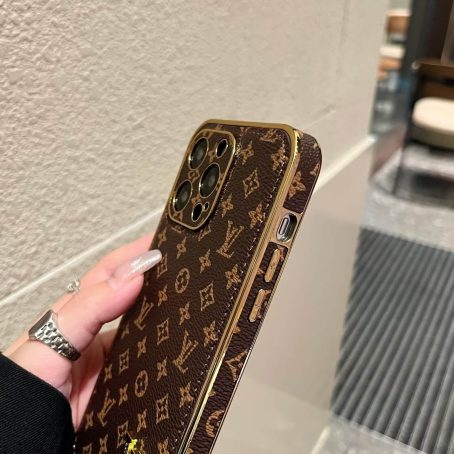 Louis Vuitton Plating Edge Camera Case for iPhone 15 14 13 12 11 Pro Max