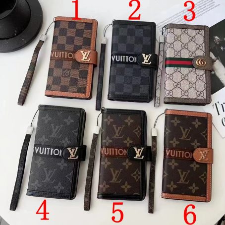 FASHION Louis Vuitton Leather Wallet Case for iPhone 12 13 14 15 Pro Max