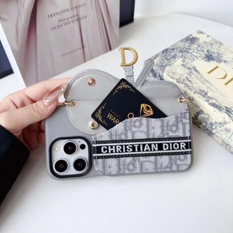 Crossbody DIOR Saddle Bag Case for iPhone 12 13 14 15 Pro Max