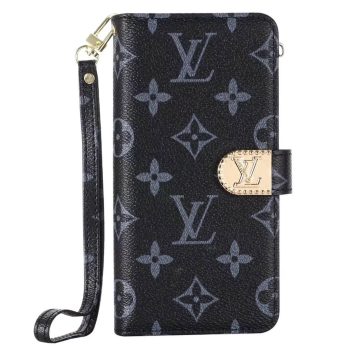 Louis Vuitton Black Monogram Zipper Wallet iPhone 14 13 12 11 Pro Max X XR 7 8 Plus Case