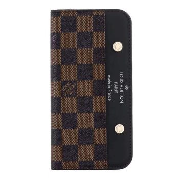 Louis Vuitton Brown Checkered Monogram Wallet iPhone 12 11 13 14 Pro Max Case