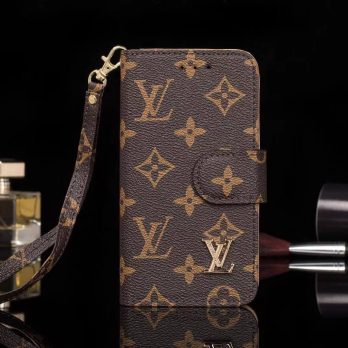 Louis Vuitton Brown Monogram Wallet Case for iPhone 17 16 12 11 13 14 15 Pro Max