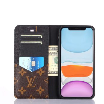 Louis Vuitton Black Checkered Wallet Case for iPhone 15 14 12 11 13 Pro Max Xs Max XR 7 8 Plus
