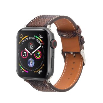 Louis Vuitton Apple Watch Band Straps Compatible iWatch 6 5 4 3 2 1 38mm 40mm 41mm 42mm 44mm 45mm Replacement Band – Brown Check