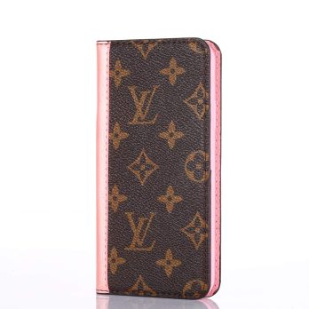 Louis Vuitton Pink Monogram Wallet Case for iPhone 12 11 13 14 15 Pro Max Xs Max XR 7 8 Plus