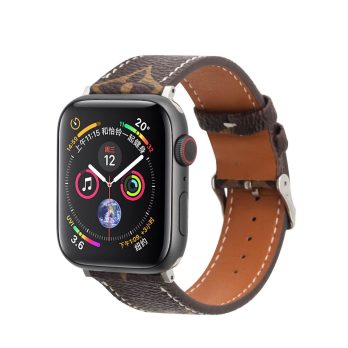Louis Vuitton Apple Watch Band Straps Compatible iWatch 6 5 4 3 2 1 38mm 40mm 41mm 42mm 44mm 45mm Replacement Band – Small Brown