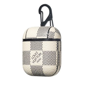 Louis Vuitton White Checkerboard Airpods Pro 1 2 3 Case