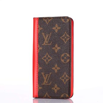 Louis Vuitton Red Monogram Wallet Case for iPhone 12 11 13 14 15 Pro 12 13 Mini Max Xs Max XR 7 8 Plus