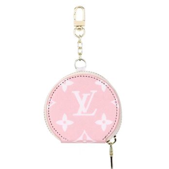 CUTE Louis Vuitton Pink Monogram Leather Case Protective Bag Airpods 1 2 3 Pro