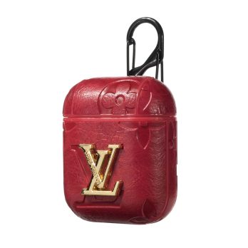 Louis Vuitton Empreinte Leather with Metal LV Airpods Pro 1 2 3 Case – Red