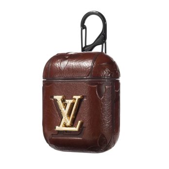 Louis Vuitton Empreinte Leather with Metal LV Airpods Pro 1 2 3 Case – Dark Brown
