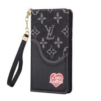 Louis Vuitton Valentine’s Day Limited Wallet Case iPhone 13 Pro Max 12 11 Pro Max Xs XR 7 8 Plus – Black